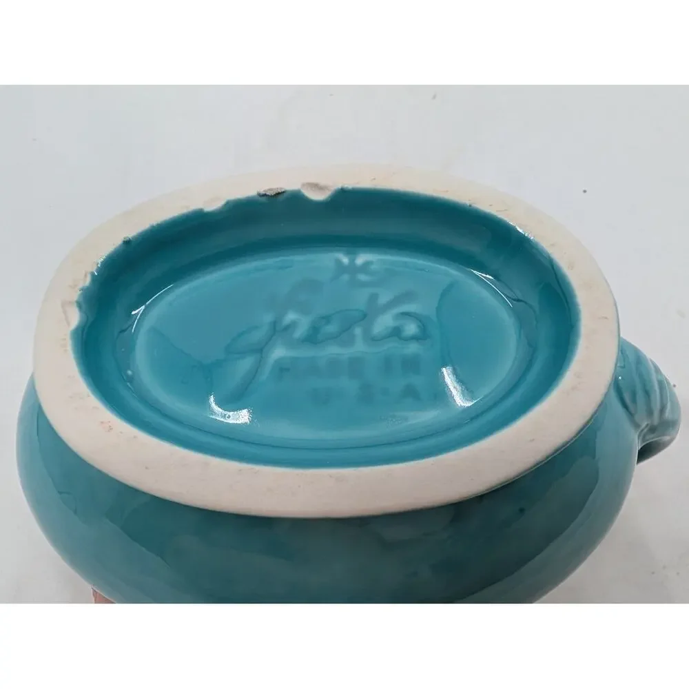 Vintage Fiesta Fiestaware Made USA Turquoise Gravy Boat Timeless Family Dinner